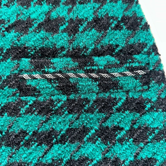 Sandro tweed green and silver glitter skirt - Picture 4 of 5